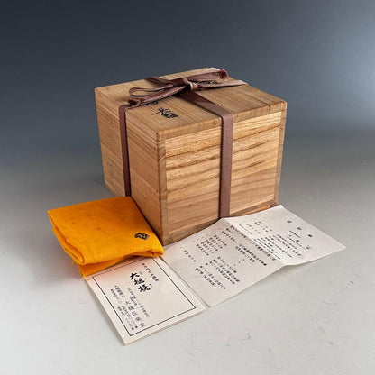 Ohi Ware Tea Bowl with Amber Glaze by Ohi Cho - Faceted Mentori