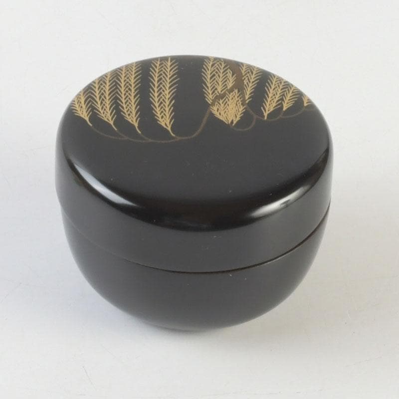 Japanese Lacquer Tea Caddy Hira-Natsume — Weeping Willow Maki-e by Yusai, Tomobako
