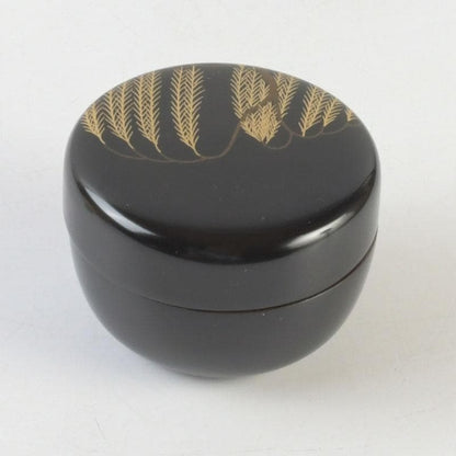Japanese Lacquer Tea Caddy Hira-Natsume — Weeping Willow Maki-e by Yusai, Tomobako