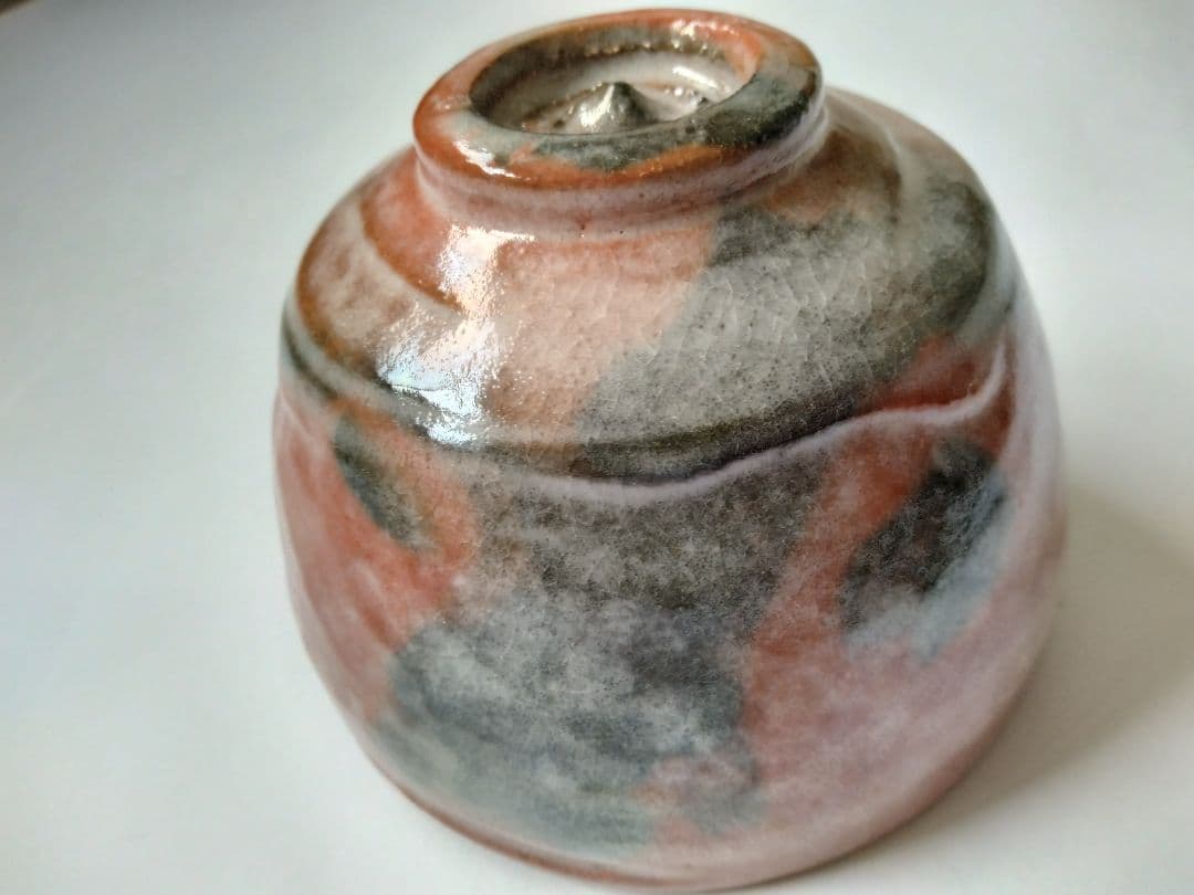 Rikyu Shichishu Kenkyo Raku Chawan by Heian Shoetsu — Yohen Glaze, Full Tomobako Set
