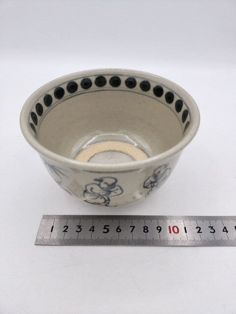 Zeze-yaki Annam Seven Sages Tea Bowl - Enshu Kiln Chawan by Omi Kagerou-en
