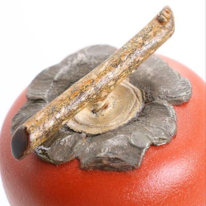 Kawagishi Mitsumasa Wajima Kanshitsu Lacquer Persimmon Kogo Incense Container, Signed Box