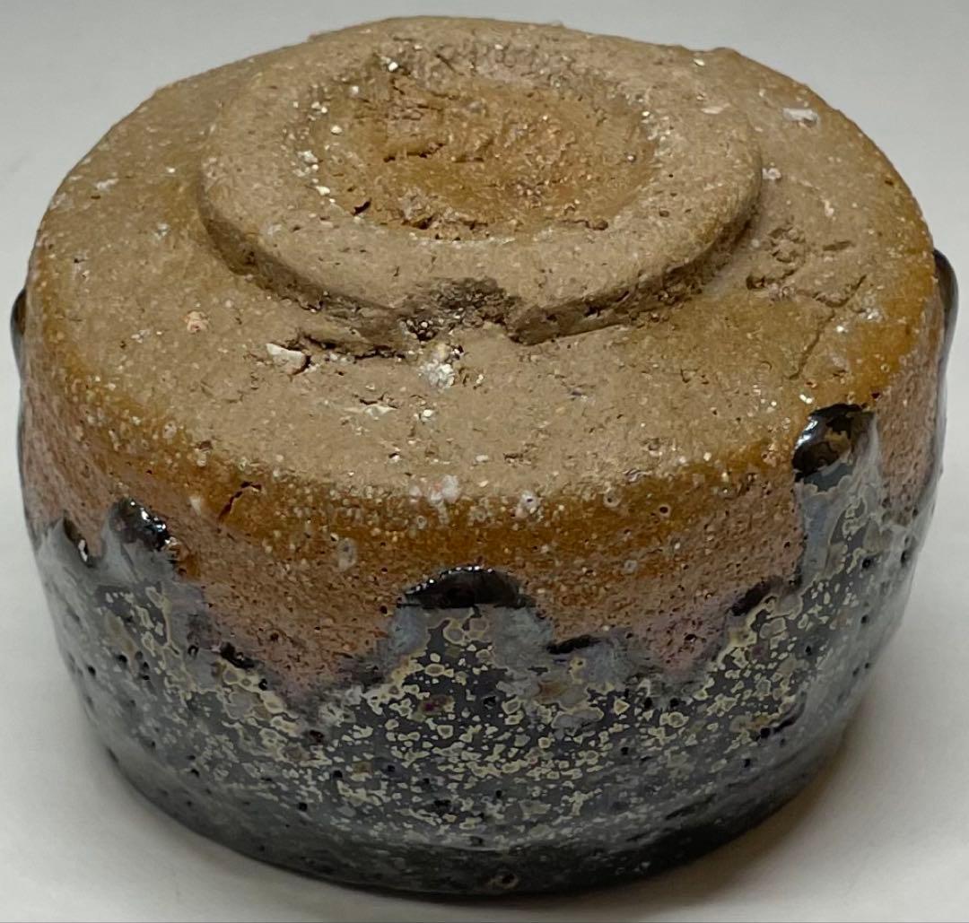 Ogon Tenmoku Guinomi by Fujii Shigeo | Golden Crystalline Glaze Sake Cup with Box