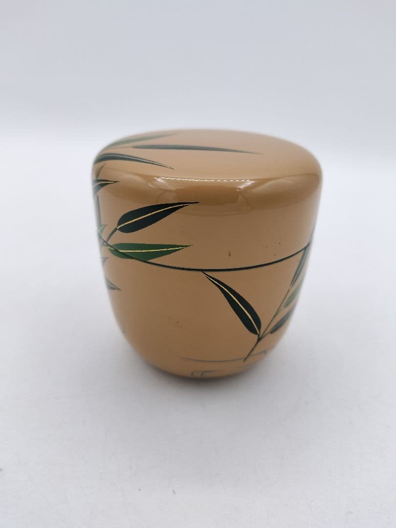 Japanese White Urushi Tea Caddy with Kingfisher Maki-e by Nakamura Kosai