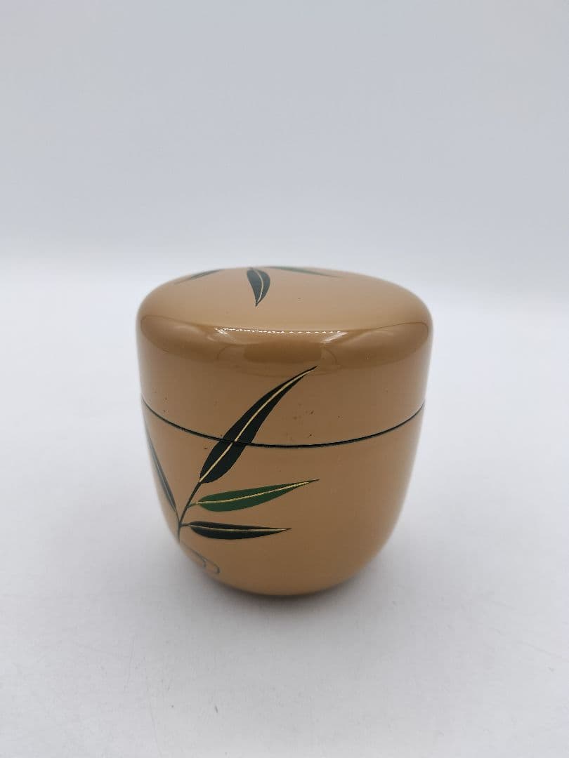 Japanese White Urushi Tea Caddy with Kingfisher Maki-e by Nakamura Kosai