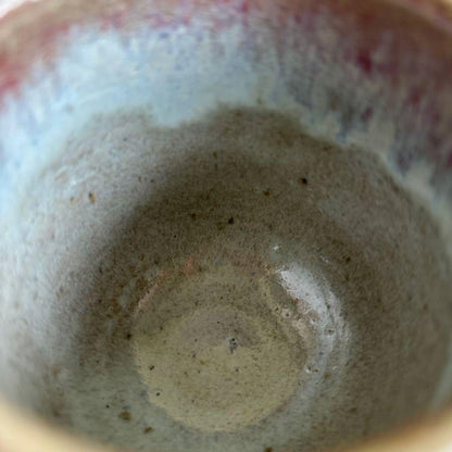 Shintsu Yunomi | Volcanic Texture Purple-Blue Kiln-Change Glaze | Signed Box | Tea Cup