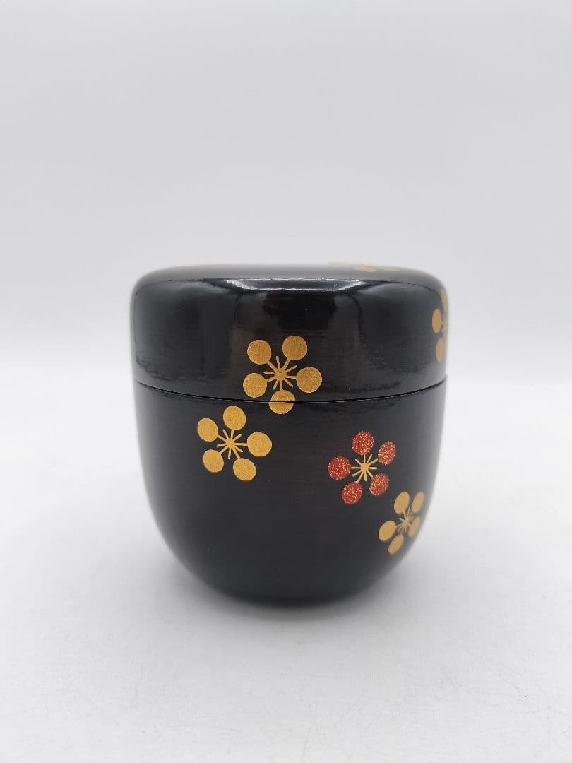 Rikyu-ume Maki-e Large Tea Caddy by Sakashita Yuho — Yamanaka Lacquer, Signed Box, New Unused