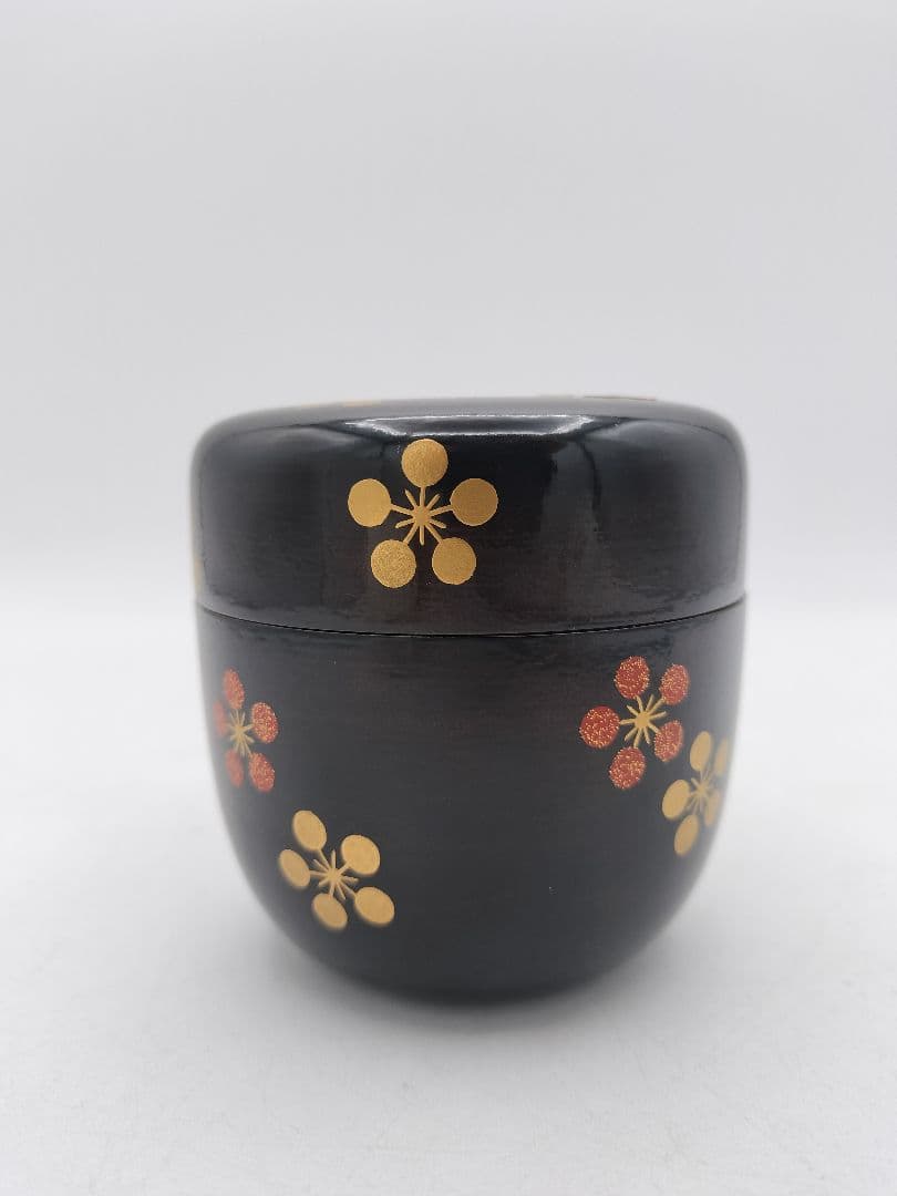 Rikyu-ume Maki-e Large Tea Caddy by Sakashita Yuho — Yamanaka Lacquer, Signed Box, New Unused
