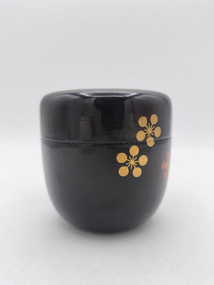 Rikyu-ume Maki-e Large Tea Caddy by Sakashita Yuho — Yamanaka Lacquer, Signed Box, New Unused
