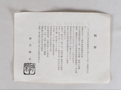 Ninsei-Style Fuki-yose Kyo-yaki Chawan by Morisato Toraku, Kyoto