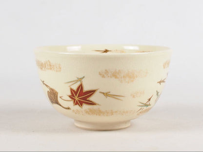 Ninsei-Style Fuki-yose Kyo-yaki Chawan by Morisato Toraku, Kyoto