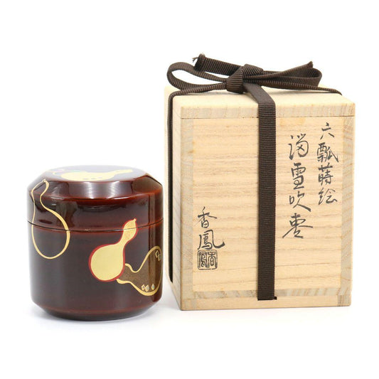 Mubyo Gourd Natsume by Nakamura Kaho – Japanese Tea Caddy – Wajima Lacquer – Japan