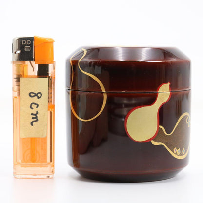 Mubyo Gourd Natsume by Nakamura Kaho – Japanese Tea Caddy – Wajima Lacquer – Japan
