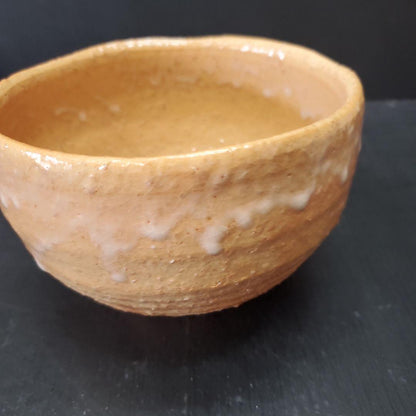 Kaneko Nobuhiko Hagi Chawan - Shiroyama Kiln Orange Glaze Tea Bowl with Signed Box