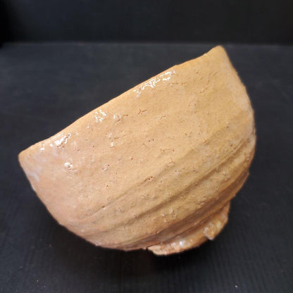 Kaneko Nobuhiko Hagi Chawan - Shiroyama Kiln Orange Glaze Tea Bowl with Signed Box