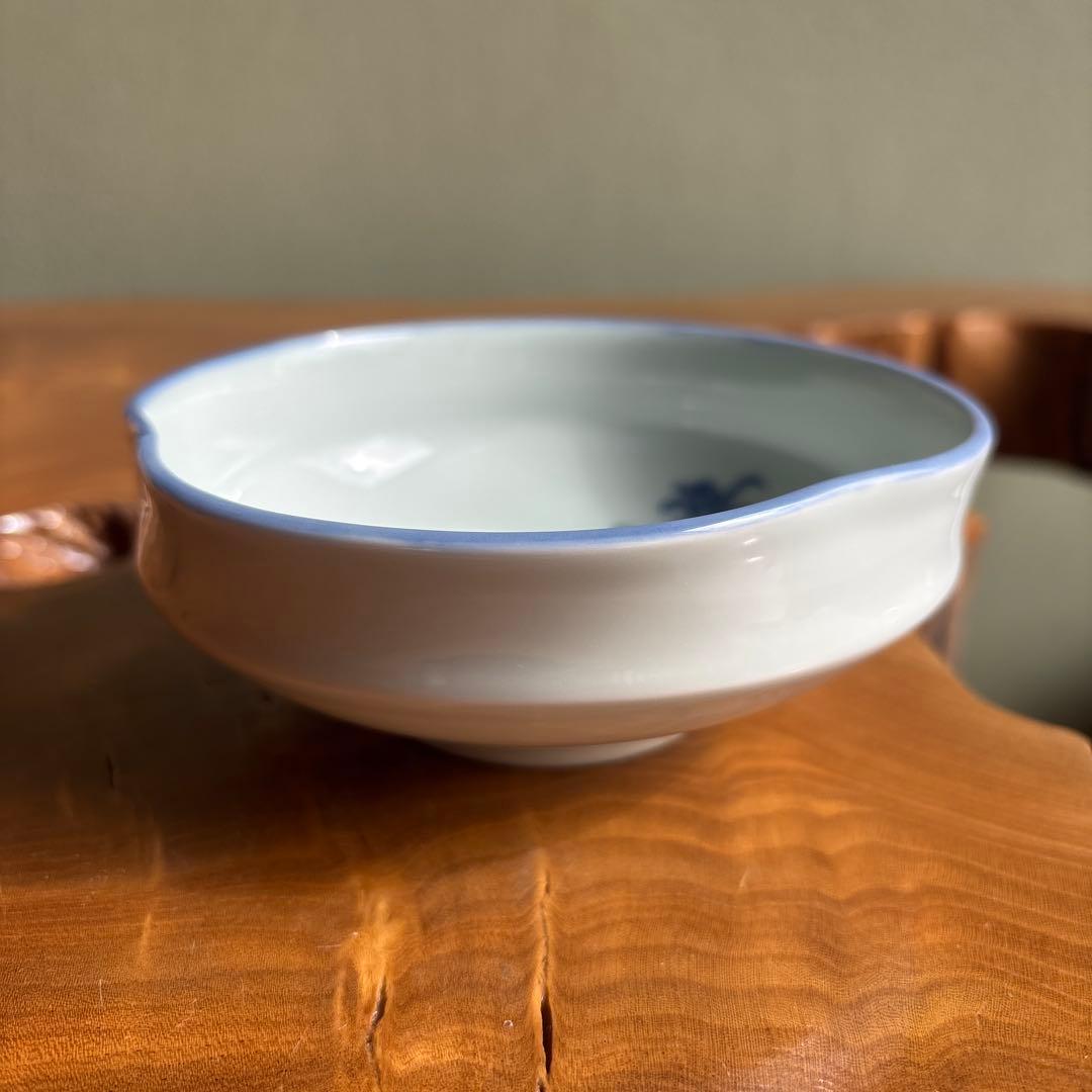 Tezuka Shodo — Ko-sometsuke Crab Chawan, Celadon, Tomobako