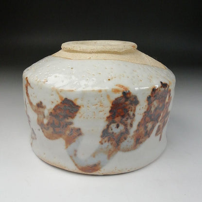 Shino Ware Tea Bowl by Tanaka Genya - Kikuizumi Kiln E-Shino Chawan with Signed Box