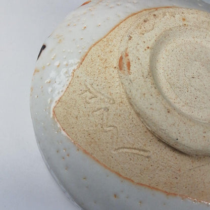 Shino Ware Tea Bowl by Tanaka Genya - Kikuizumi Kiln E-Shino Chawan with Signed Box