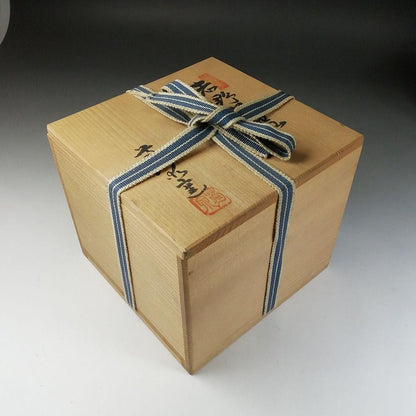 Shino Ware Tea Bowl by Tanaka Genya - Kikuizumi Kiln E-Shino Chawan with Signed Box