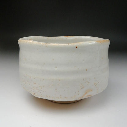 Shino Ware Tea Bowl by Tanaka Genya - Kikuizumi Kiln E-Shino Chawan with Signed Box