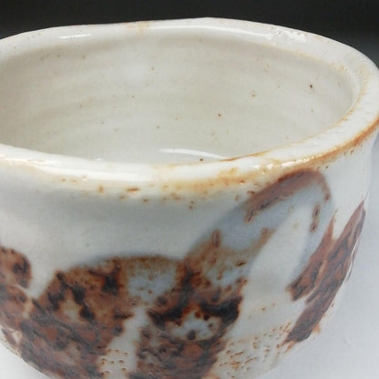 Shino Ware Tea Bowl by Tanaka Genya - Kikuizumi Kiln E-Shino Chawan with Signed Box