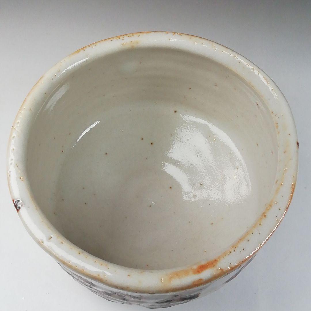 Shino Ware Tea Bowl by Tanaka Genya - Kikuizumi Kiln E-Shino Chawan with Signed Box