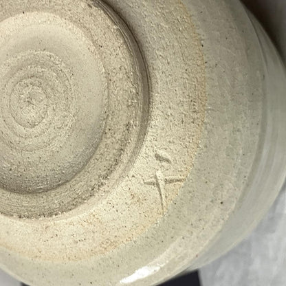 E-Karatsu Style Matcha Bowl with Gourd Painting - Signed Vintage Chawan