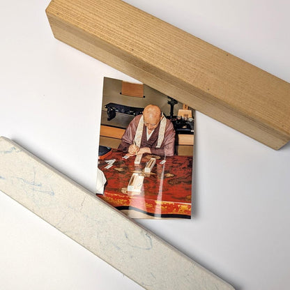 Tachibana Daikame Kakitsuke Susudake Chashaku Shofuku Mei Smoked Bamboo Tea Scoop