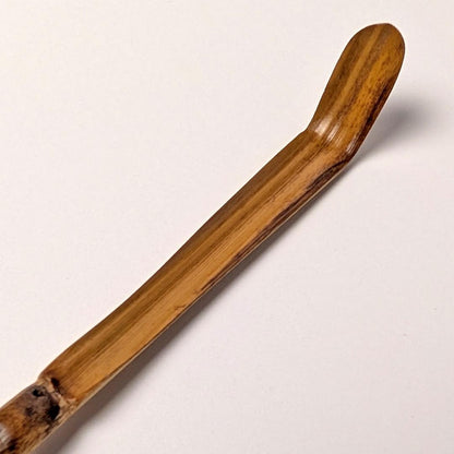 Tachibana Daikame Kakitsuke Susudake Chashaku Shofuku Mei Smoked Bamboo Tea Scoop