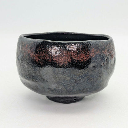 Kuro-Raku Chawan Matcha Tea Bowl by Heian Shunpo, Signed Box