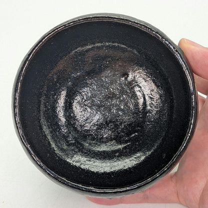 Kuro-Raku Chawan Matcha Tea Bowl by Heian Shunpo, Signed Box