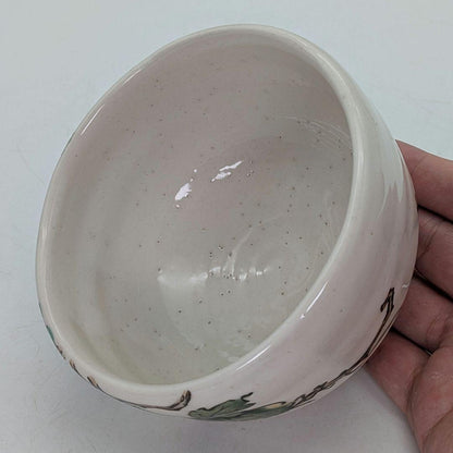 Iro-e Grape Vine Tea Bowl by Rikiishi Shunji — Polychrome Mashiko Chawan