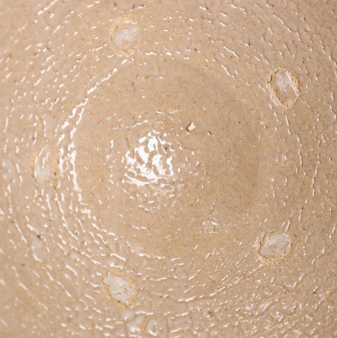 Karatsu Kawakujira Chawan by Nakazato Muan, Inscribed by Sokuchūsai 13th Omotesenke