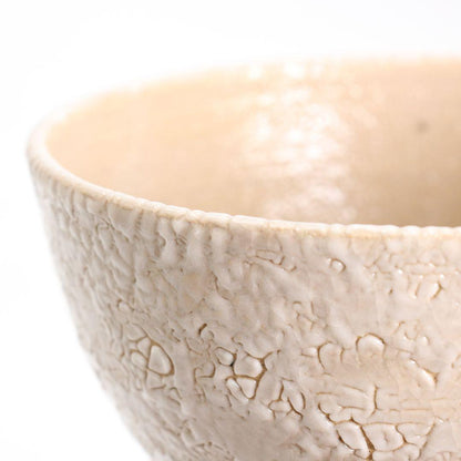 Karatsu Kawakujira Chawan by Nakazato Muan, Inscribed by Sokuchūsai 13th Omotesenke
