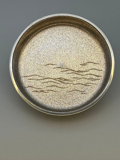 Haruno Kogo Incense Container by Okamoto Shisendo | Kyoto Tame-nuri Lacquer, Gold-Silver Maki-e Spring Field, Nashiji Interior, Tomobako