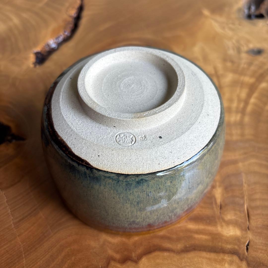 Takatori Ware Faceted Matcha Bowl by Takatori Shinobu — Enshu Konomi Mentori Chawan with Original Signed Box