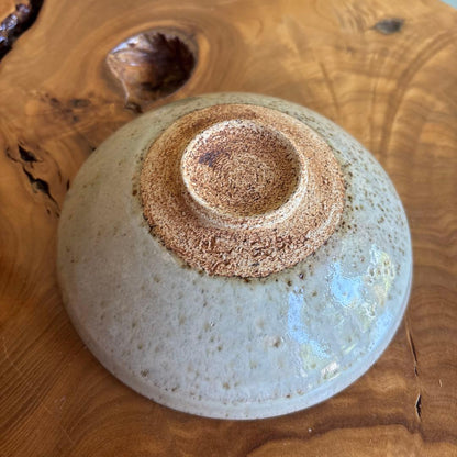 Seto Ware Flat Matcha Bowl by Kato Gorobei — Plum Blossom Hira-Chawan with Tomobako