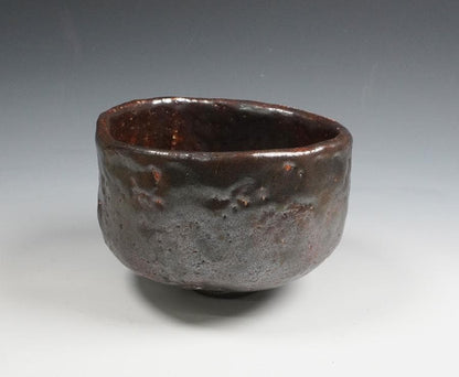 Kano Hakuo Tea Bowl "Houn" — Black Raku, Named Work, Tomobako