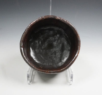 Kano Hakuo Tea Bowl "Houn" — Black Raku, Named Work, Tomobako