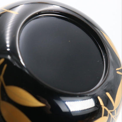 Naka-Natsume by Nakamura Soetsu — Sasa-Tsuyu Bamboo Dew Maki-e, Black Lacquer, Tomobako