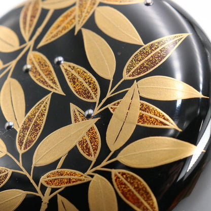 Naka-Natsume by Nakamura Soetsu — Sasa-Tsuyu Bamboo Dew Maki-e, Black Lacquer, Tomobako