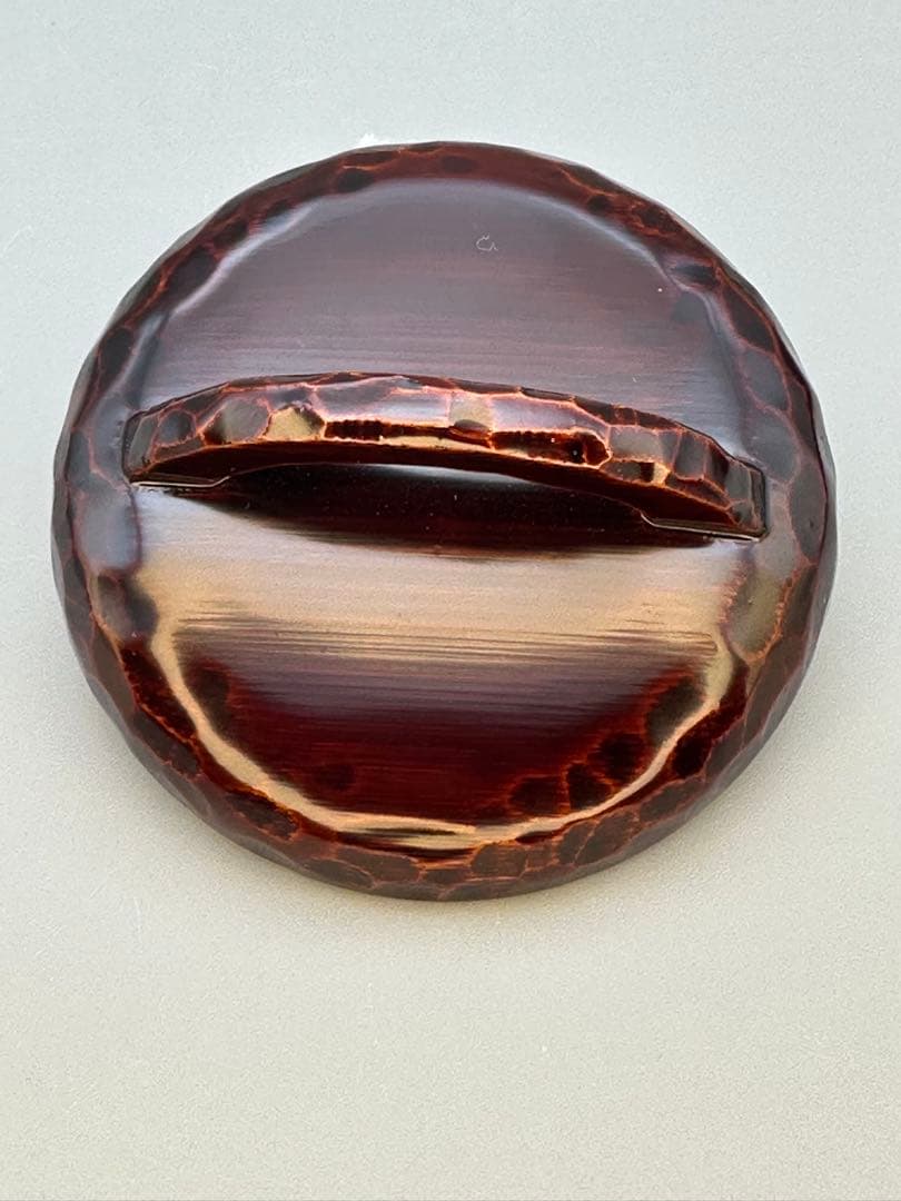 Kyoto Lacquer Kogo Incense Container by Suzuki Kounyu - Hajiki Chestnut Form with Gold Maki-e Leaf Tray - Signed Tomobako Tea Ceremony Tool