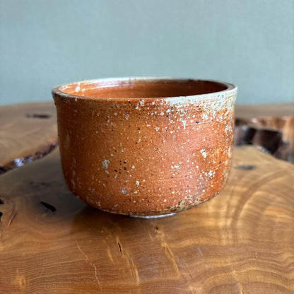 Morikako Iga-yaki Matcha Bowl "Tsuchi no Hana" — Ash Glaze, Signed Wood Box