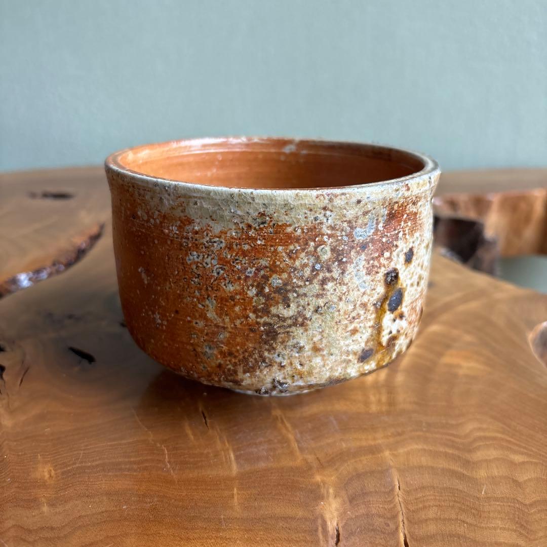 Morikako Iga-yaki Matcha Bowl "Tsuchi no Hana" — Ash Glaze, Signed Wood Box