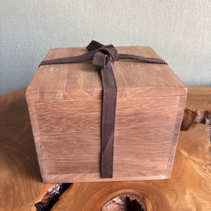 Olive Green Glaze Matcha Bowl by Saburo with Signed Wooden Box | Japanese Tea Ceremony Chawan
