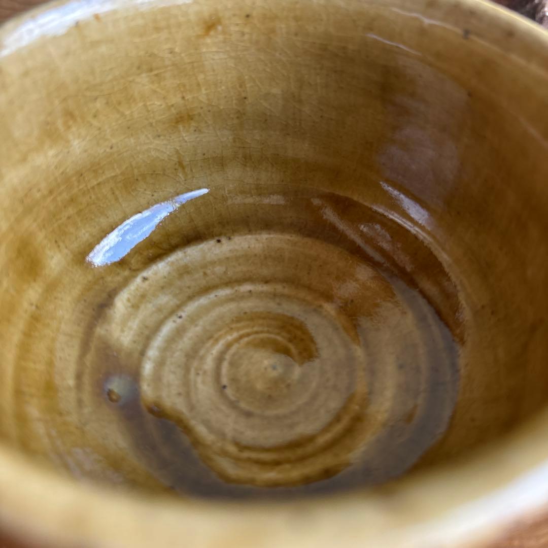 Kiseto Matcha Bowl by Tsukimura Masahiko — Mino Amber Glaze, Tanpan Spot, Signed Wooden Box