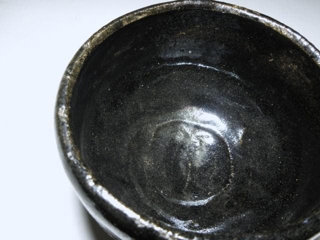 Kuro Raku Chawan Black Tea Bowl by Raku Ryonyu IX with Tannyu X Hakogaki, Antique Kiri Box, Edo Period Japanese Tea Ceremony Ware