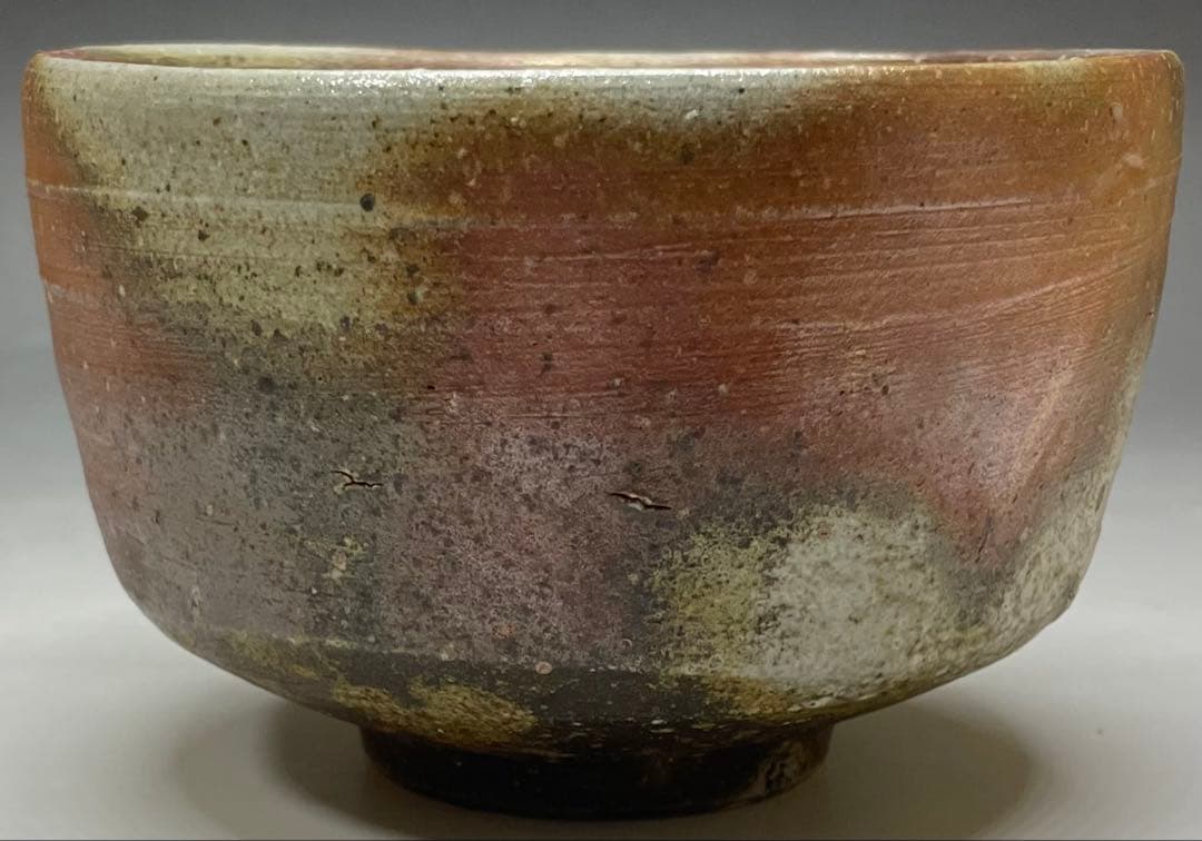 Bizen Chawan Wood-Fired Tea Bowl Yamamoto Izuru Signed Tomobako