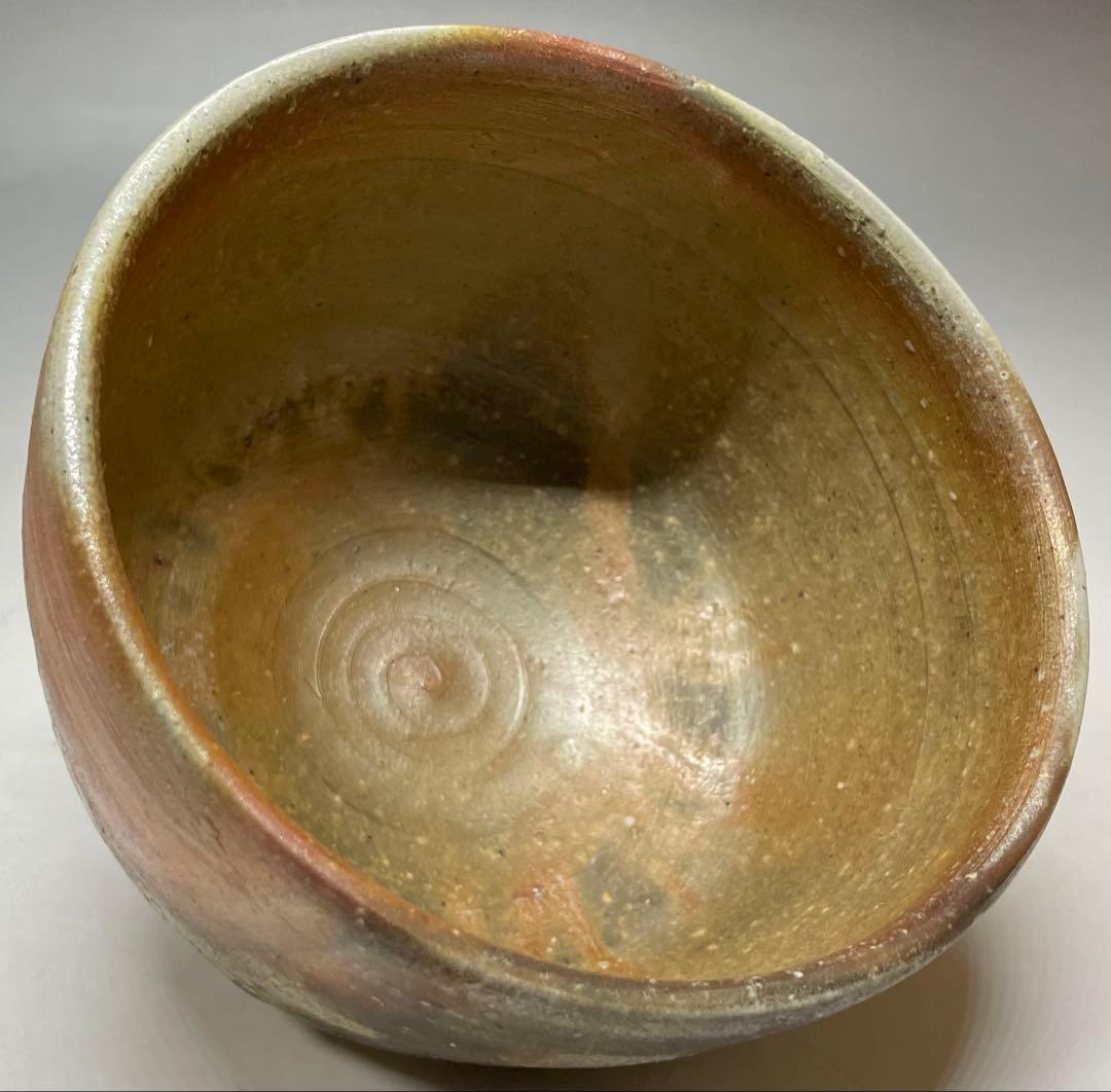 Bizen Chawan Wood-Fired Tea Bowl Yamamoto Izuru Signed Tomobako