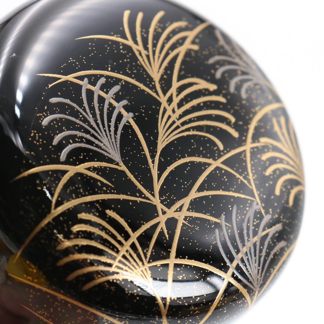 Musashino Maki-e Lacquer Tea Caddy by Tanaka Soryo — Natsume